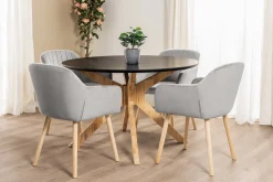 Homeville Alberte velour lysegrå