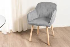 Homeville Alberte velour lysegrå