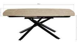 Homeville Alicante 190x90x73cm sintret sten beige/sort