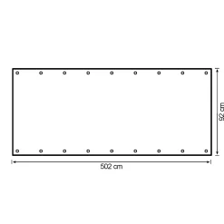 Moreland Altansejl 502x92cm creme