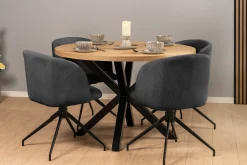 Homeville Amelia med drejefunktion fløjl mørkegrå