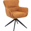 Homeville Ane med drejefunktion suede cognac