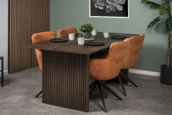 Homeville Ane med drejefunktion suede cognac