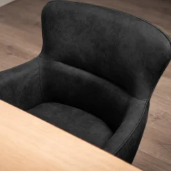 Homeville Ane med drejefunktion suede sort