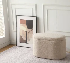 Homeville Aranda med opbevaring teddystof beige