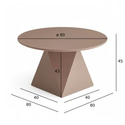 Furnhouse Aura mokka mousse ø80x45cm