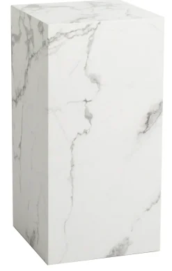 Homeville Avery piedestal i hvid marmorprint 35x35x70cm