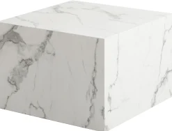 Homeville Avery sofabord i hvid marmorprint 58x58x40cm