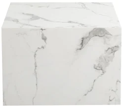Homeville Avery sofabord i hvid marmorprint 50x50x35cm