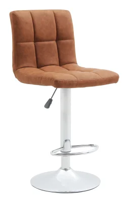 Homeville Barstol kunstlæder cognac/krom