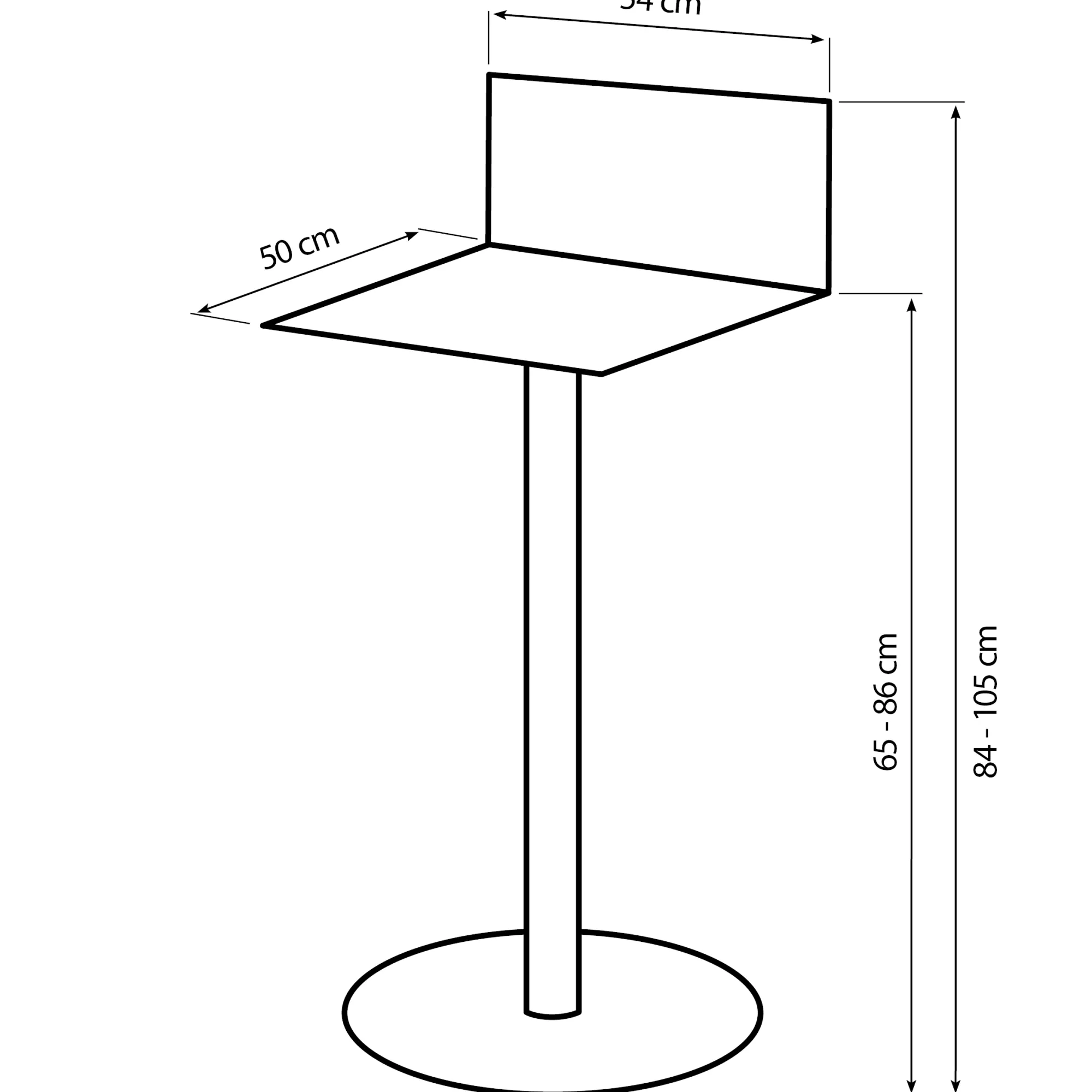 Homeville Barstol kunstlæder sort/krom