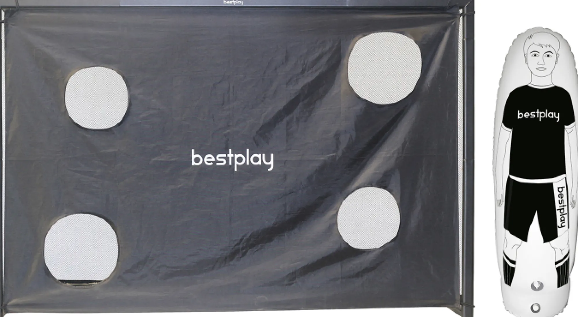 Bestplay fodboldmål 300x200cm + air dummy