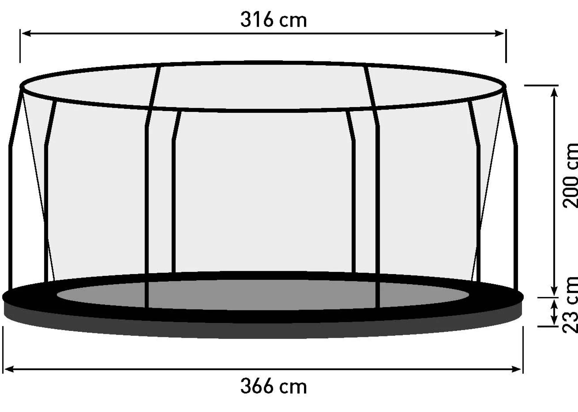 Bestplay Premium med sikkerhedsnet ø366cm Medium
