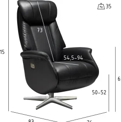 Furnhouse Bonanza læder sort