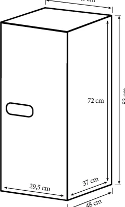 Workmann Brandsikkert pengeskab sort 83x48x43,5cm