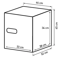 Workmann Brandsikkert pengeskab sort 45x44x52cm