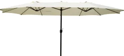 Moreland Dobbelt parasol beige 2,2x4m