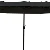 Moreland Dobbelt parasol sort 2,2x4m