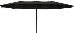 Moreland Dobbelt parasol sort 2,7x4,6m
