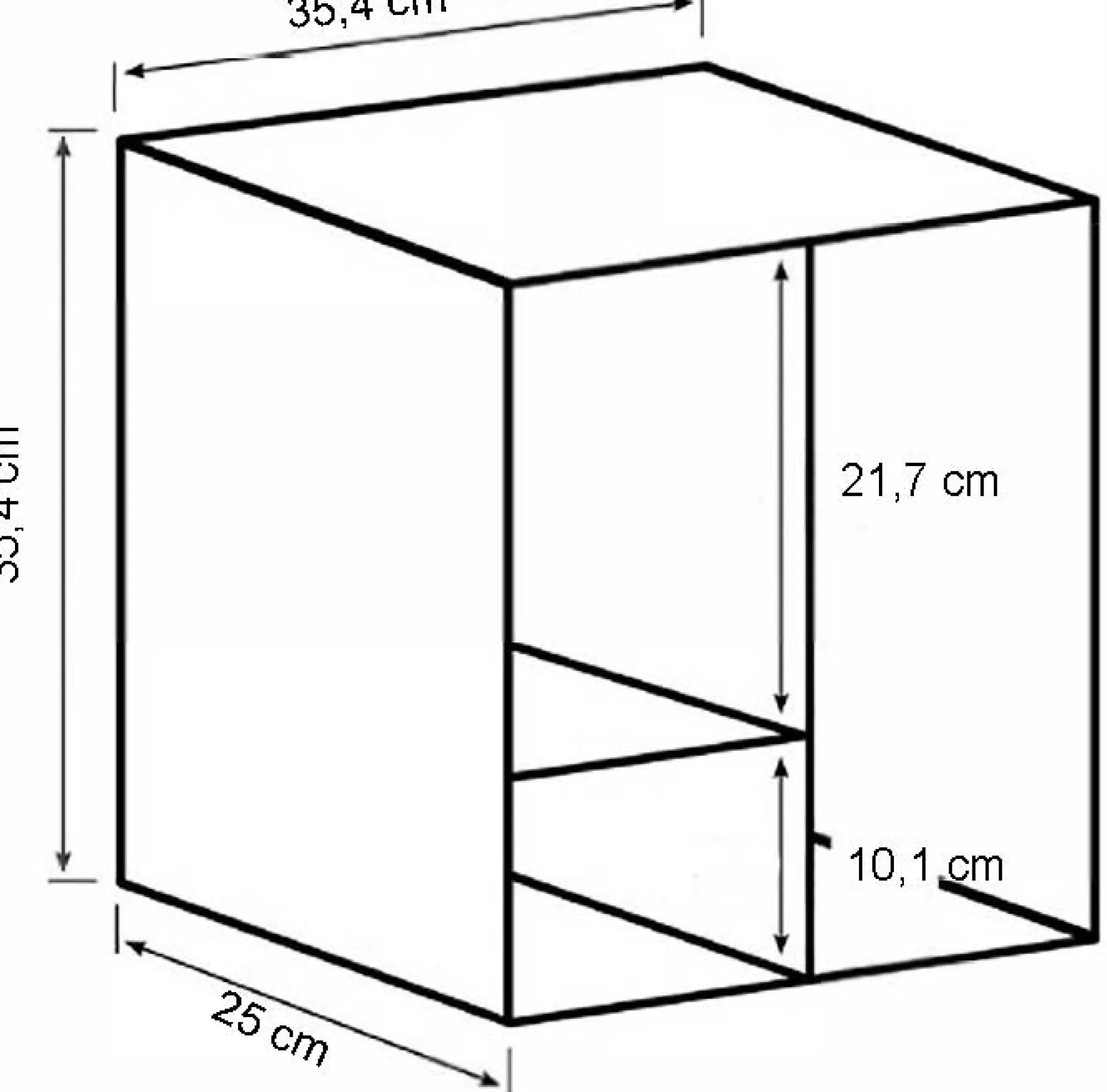 Homeville Drammen væghængt hvid 35,4x35,4x25cm