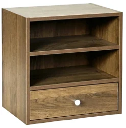 Homeville Drammen væghængt valnød 35,4x35,4x25cm