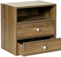 Homeville Drammen væghængt valnød 35,4x35,4x25cm