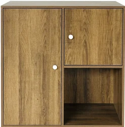 Homeville Drammen væghængt valnød 69,6x69,6x38cm