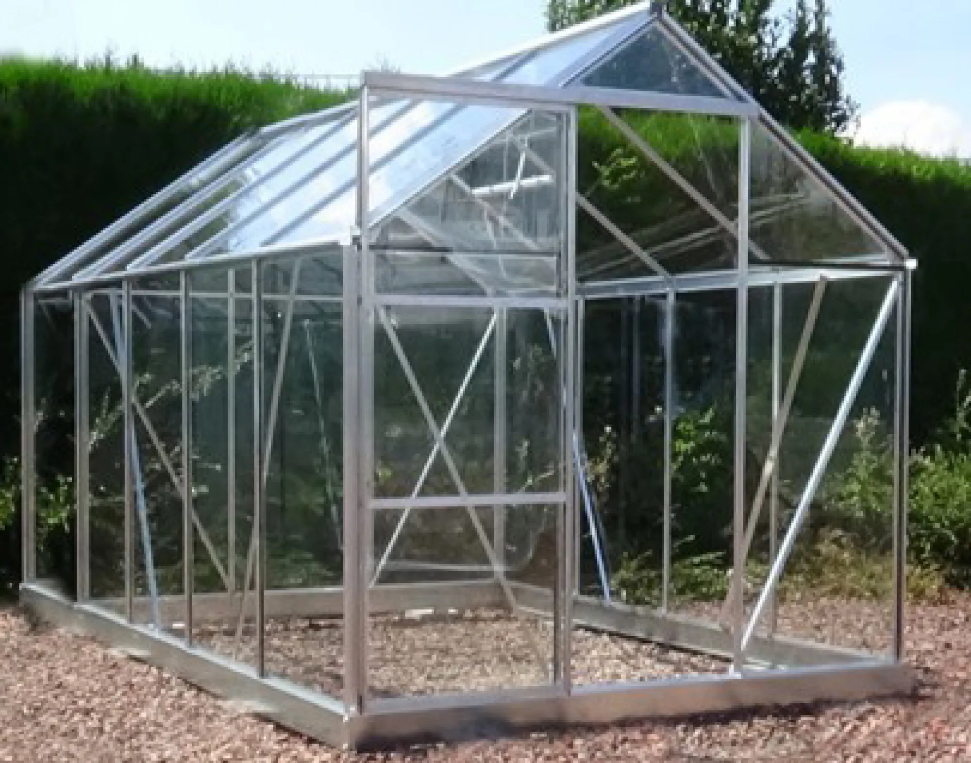 Moreland Drivhus glas sølv 5,97m2