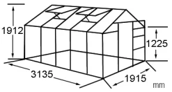 Moreland Drivhus poly sølv 5,97m2
