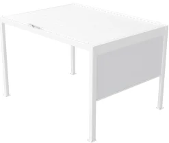 Essence Elektrisk bagvæg til pergola med lameltag hvid