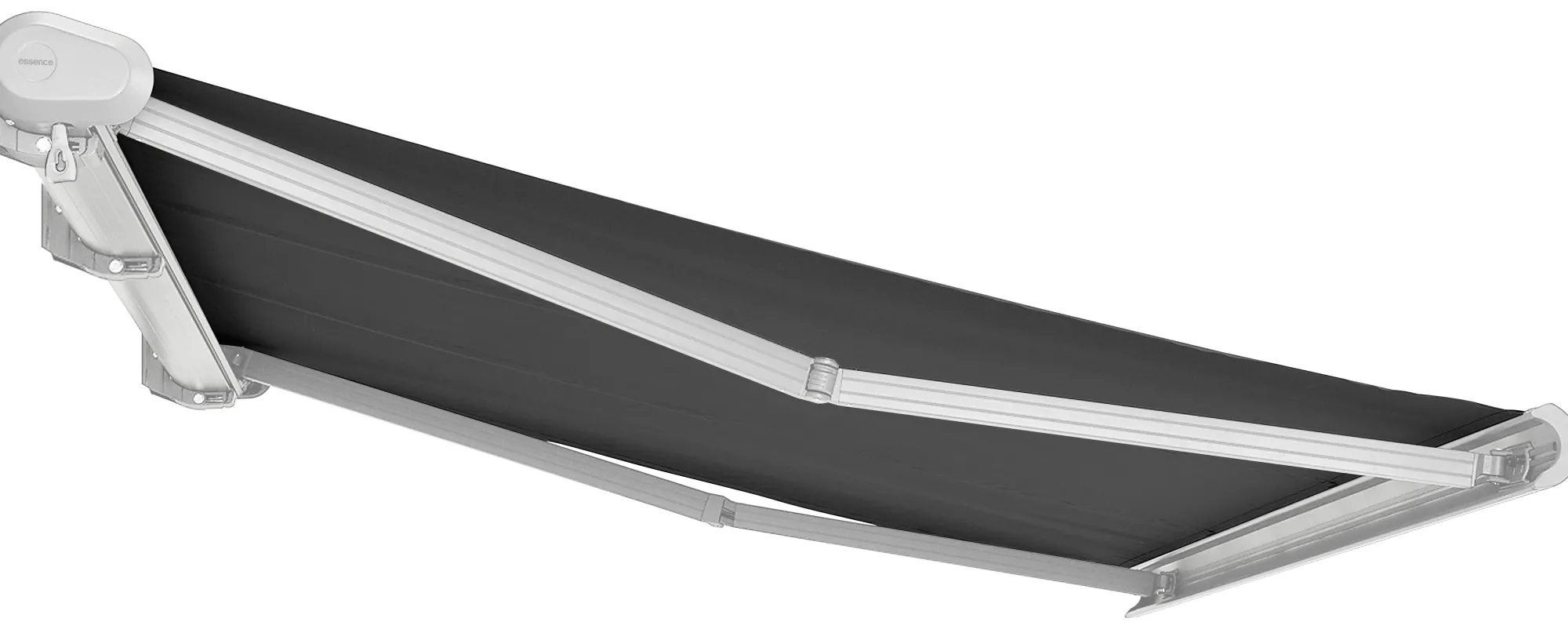 Essence Elektrisk markise lukket 400x300cm antracitgrå/hvid