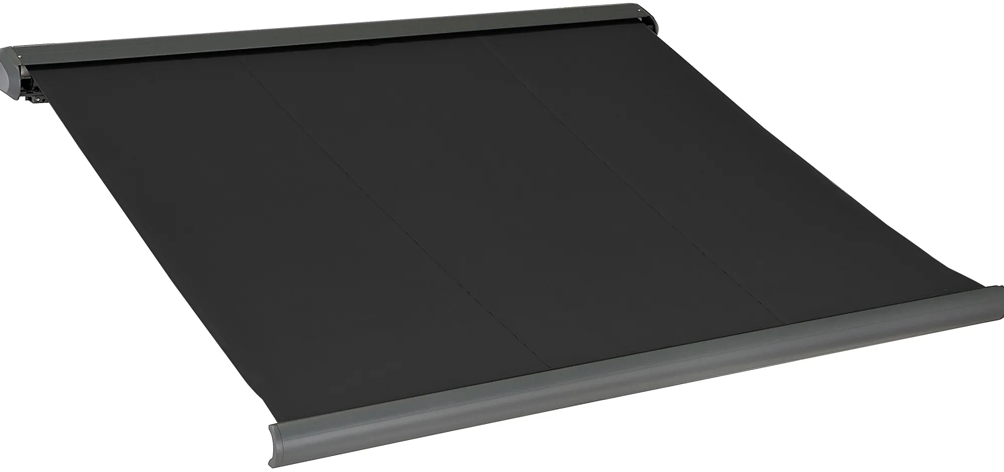 Essence Elektrisk markise lukket 350x300cm sort/antracitgrå
