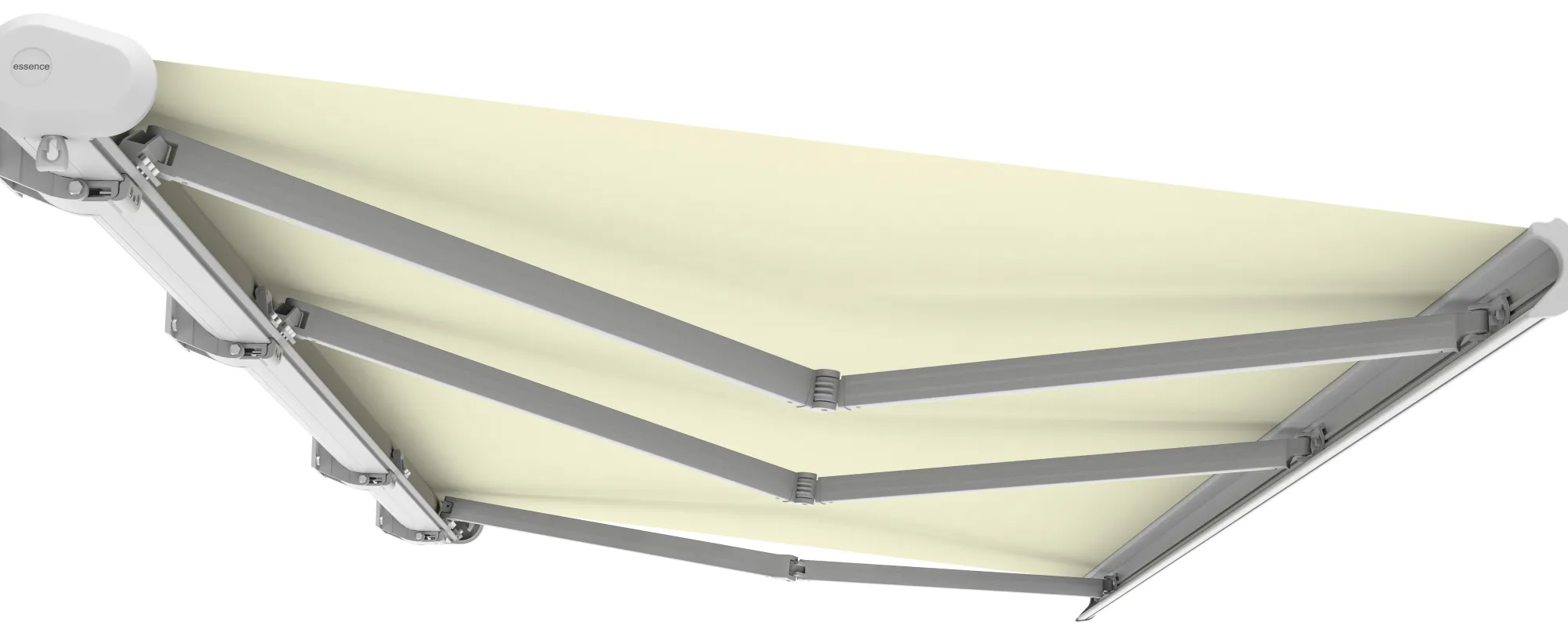 Essence Elektrisk markise lukket 550x300cm hvid/creme