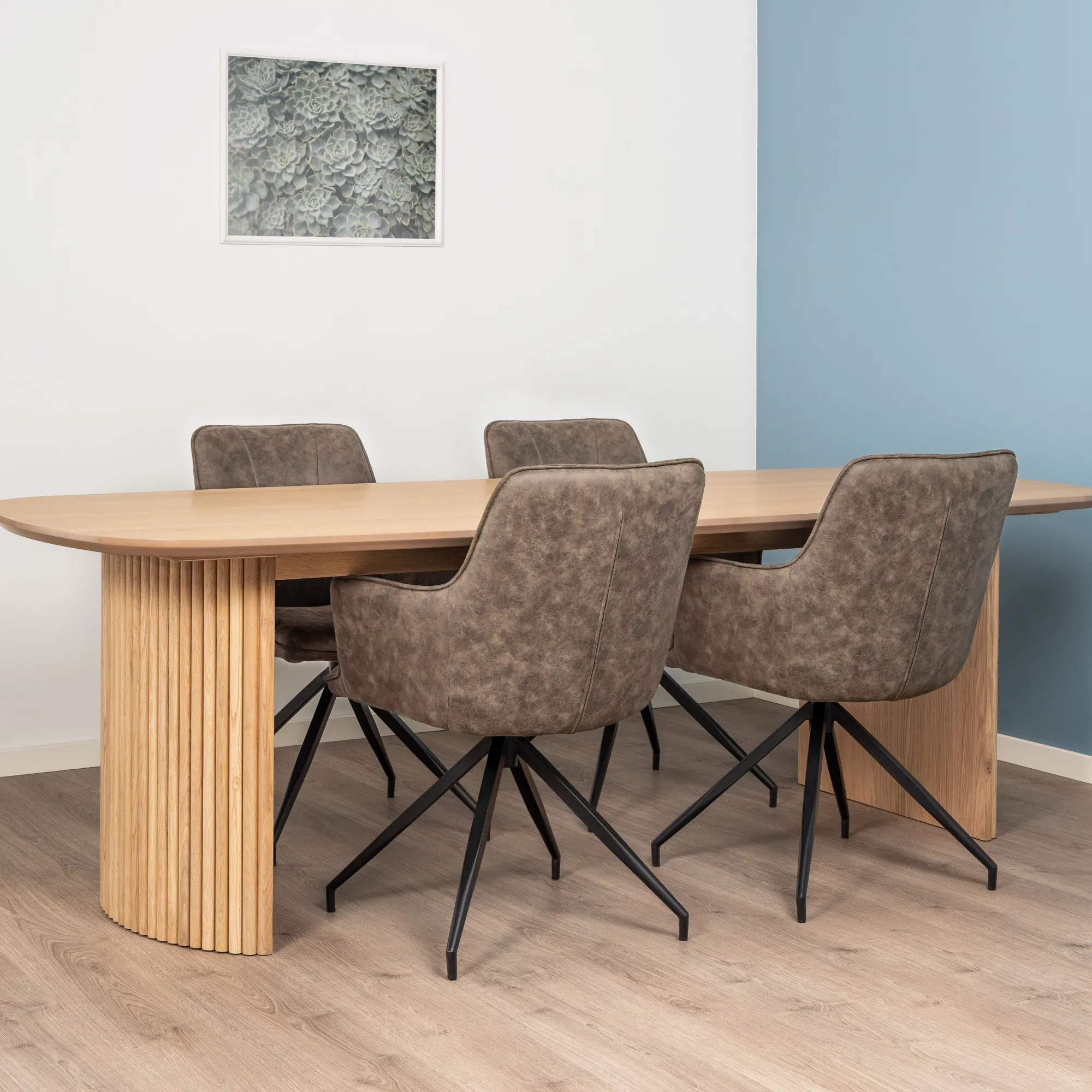 Homeville Elina med drejefunktion suede brun