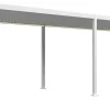 Essence elektrisk LED pergola med lameltag 600x300cm hvid