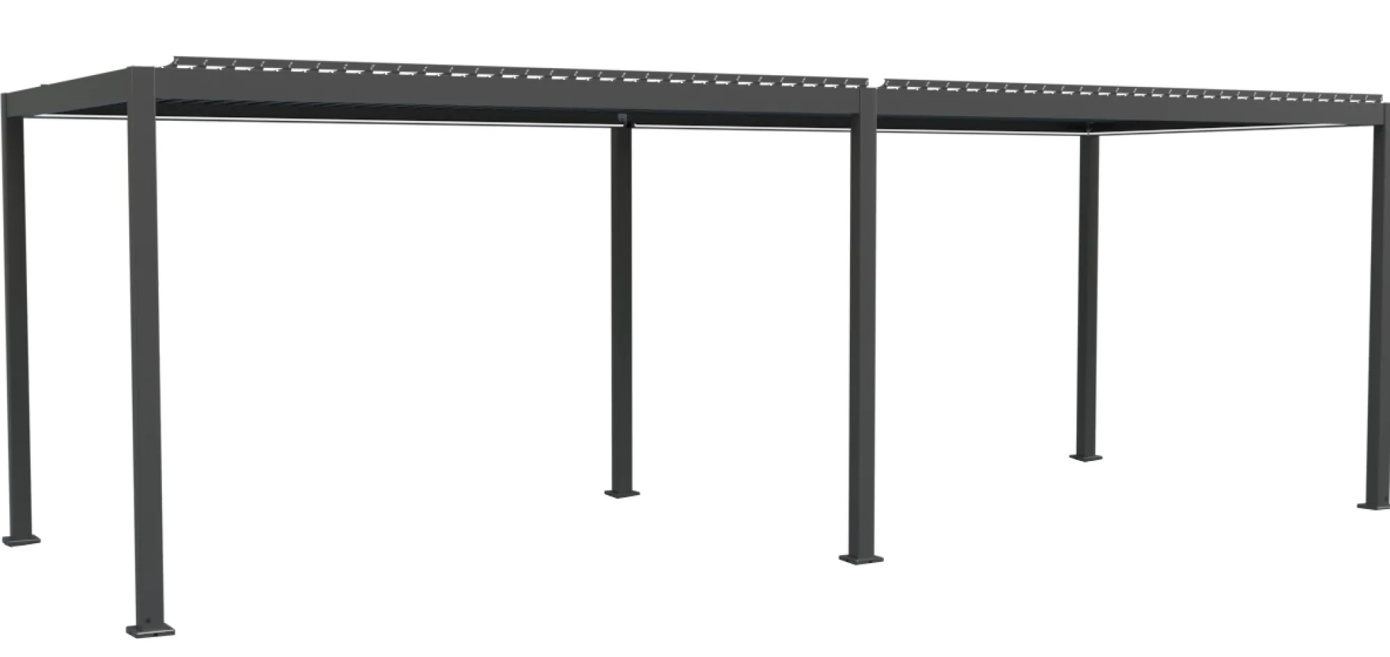 Essence elektrisk pergola med lameltag 600x300cm antracit