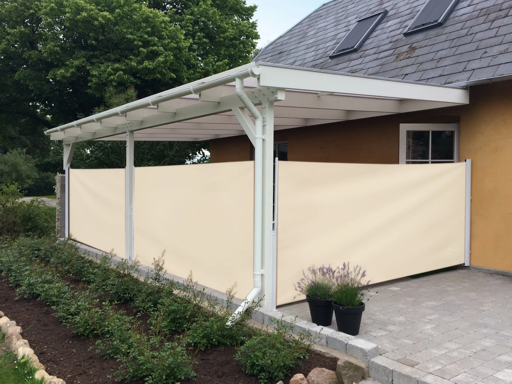 Essence læsejl lukket 300x120cm creme/hvid