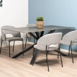 Homeville Felina 180x90x76cm mørkegrå/sort