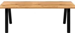 Homeville Firenze eg natur/skråben sort 200x95cm