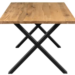 Homeville Firenze med krydsben og 1 planke 160x95x71cm eg natur/sort