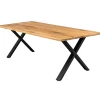 Homeville Firenze med krydsben og 2 planker 200x95x71cm eg natur/sort