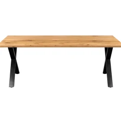 Homeville Firenze med krydsben og 1 planke 200x95x71cm eg natur/sort