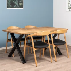 Homeville Firenze med krydsben 160x95x74cm eg natur/sort