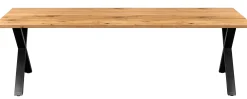 Homeville Firenze med krydsben 240x95x74cm eg natur/sort