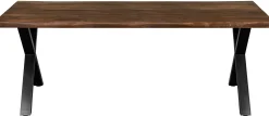 Homeville Firenze med krydsben 200x95x74cm eg smoked/sort