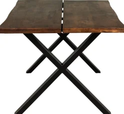 Homeville Firenze med krydsben 220x95x74cm eg smoked/sort