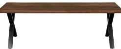 Homeville Firenze med krydsben 220x95x74cm eg smoked/sort