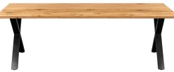 Homeville Firenze med krydsben 220x95x74cm natur/sort