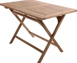 Moreland Foldbart havebord i kerne teaktræ 70x120x75,5cm