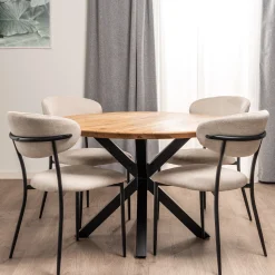 Homeville Forli 120x120x74cm eg natur/sort
